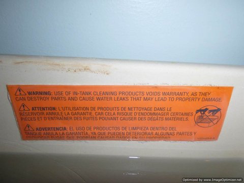 Toilet Tank Cleaning Tab Warning